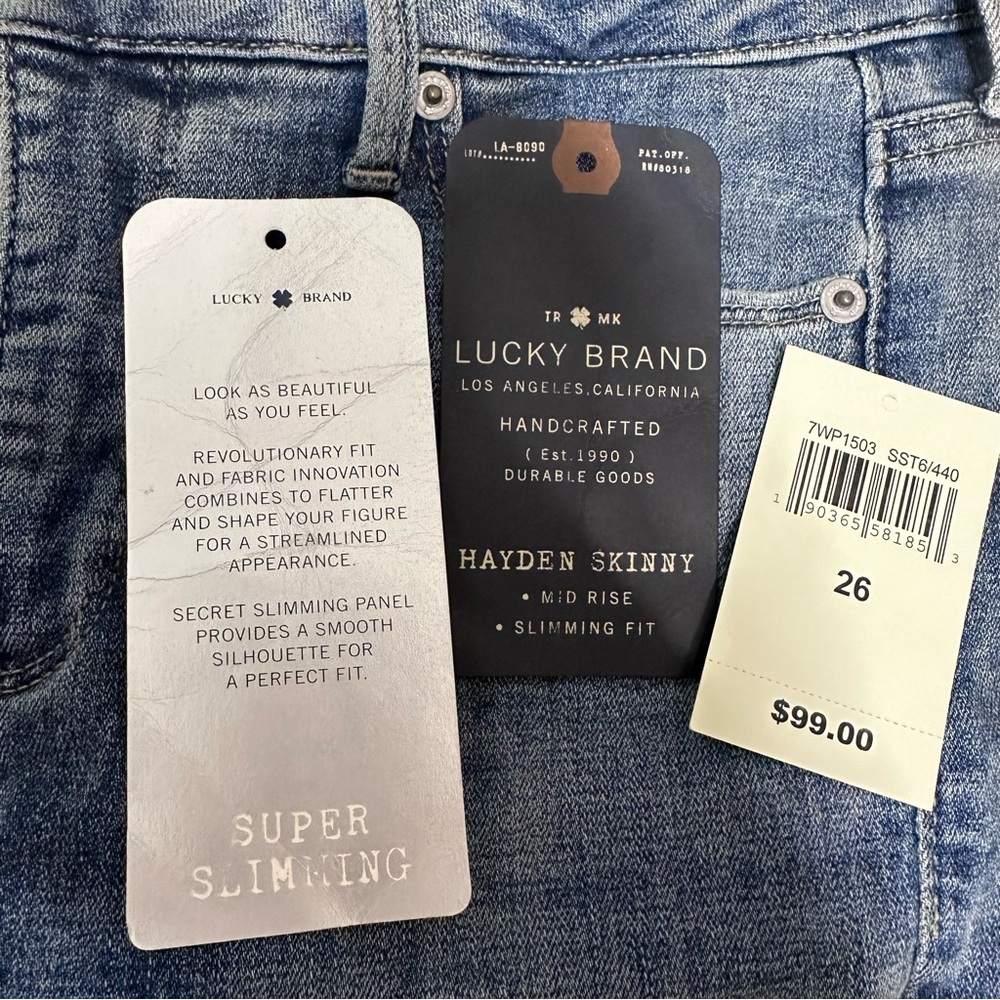 Lucky Brand Hayden Mid Rise Skinny Jeans - size 2/26 - Picture 7 of 7